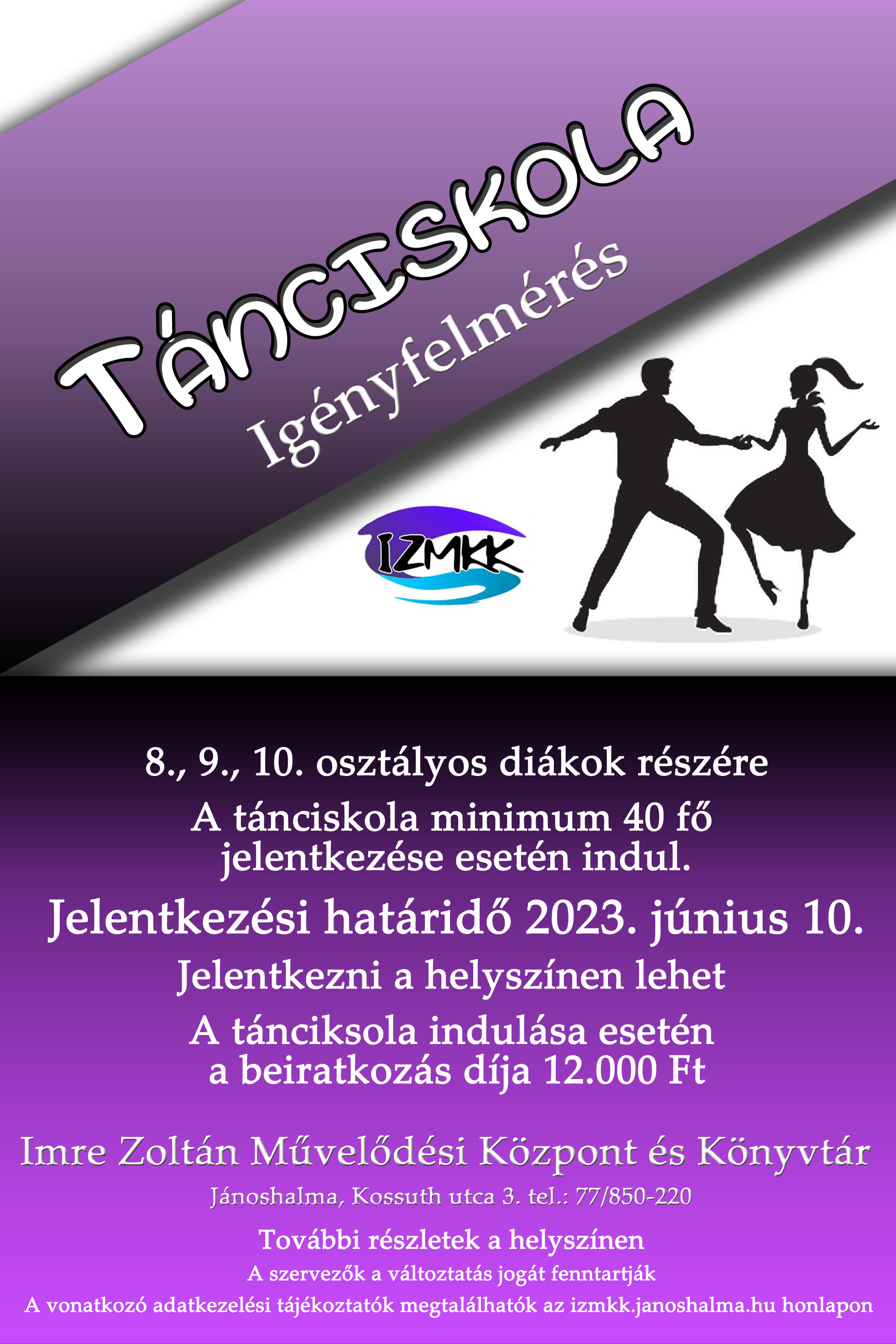 Tánciskola igényfelmérés 2023